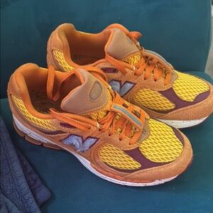 New Balance 2002R Orange and Yellow Athletic Shoes